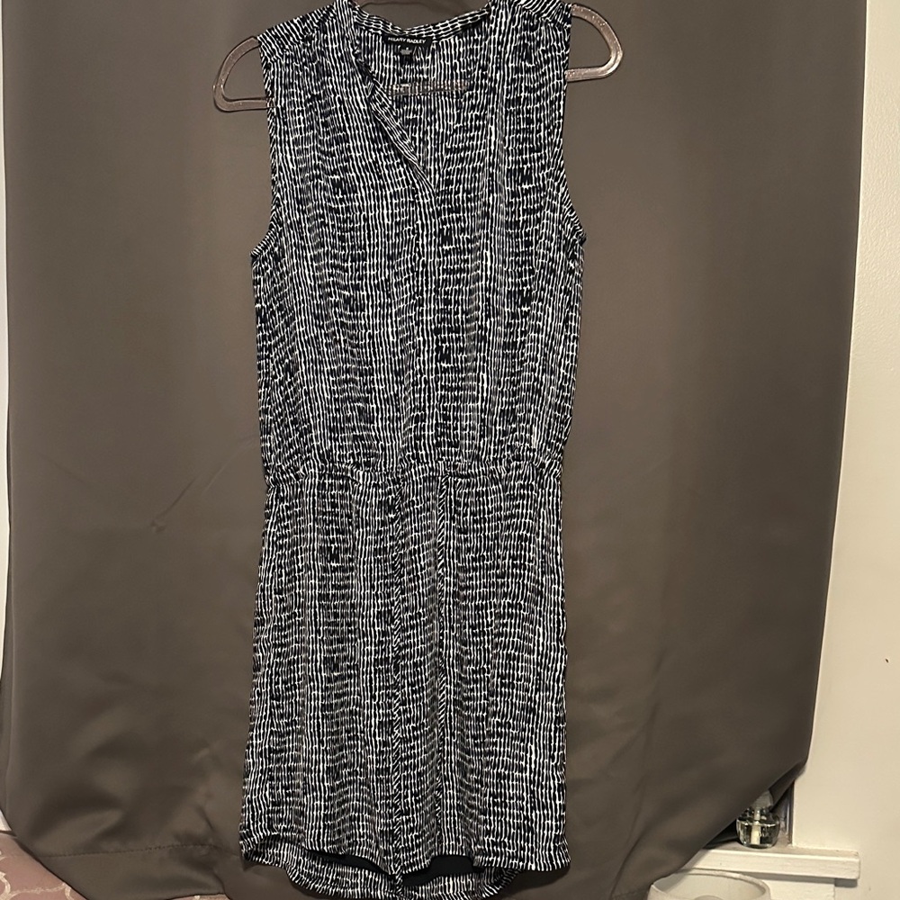 Hilary Radley Black and White Sleeveless Dress